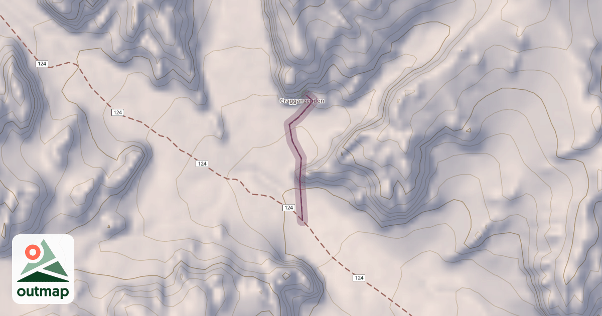 Map of Approach Trail to Craggenzenden