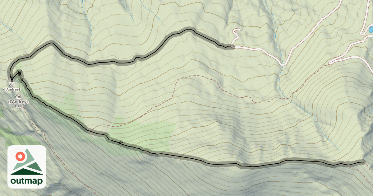 Map of Chemin des Crêtes d'Andreyt
