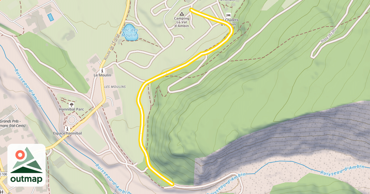 Map of Bramans - Le Verney
