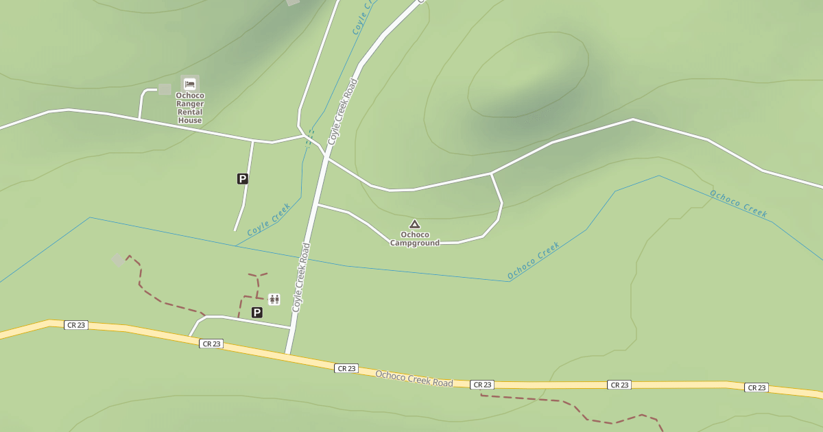 Map preview of OCHOCO FOREST CAMPGROUND