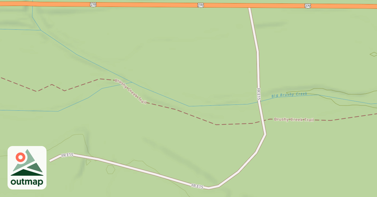 Map of UPPER BRUSHY