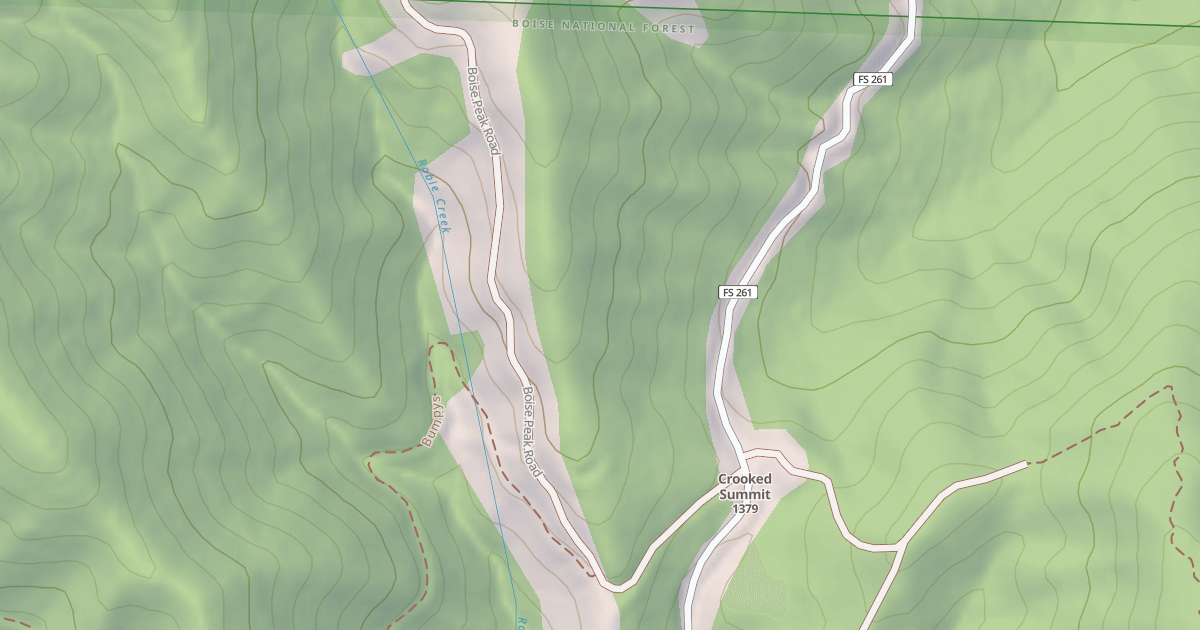 Map preview of Boise Peak