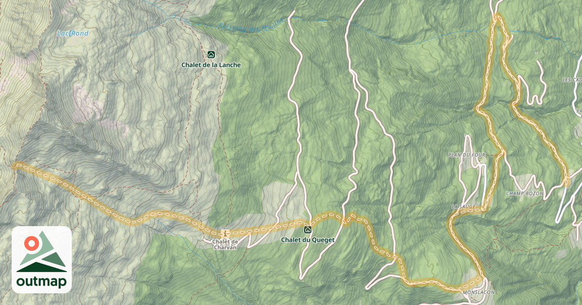 Map of Col de Charvan — Le Pré