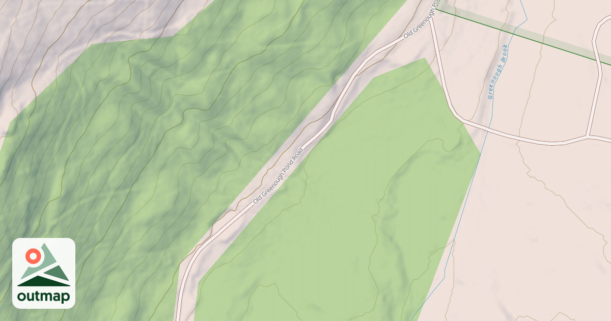 Map of Old Greenough Pond Road