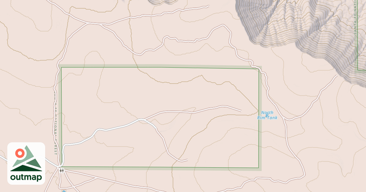 Map of USFS Motor Vehicle Use Map Roads {CD265575-8B14-43F0-91FB-AD954A4D69DB}