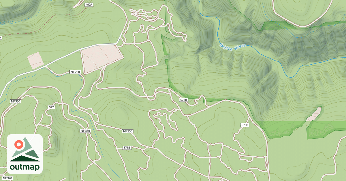 Map of USFS Motor Vehicle Use Map Trails 10445