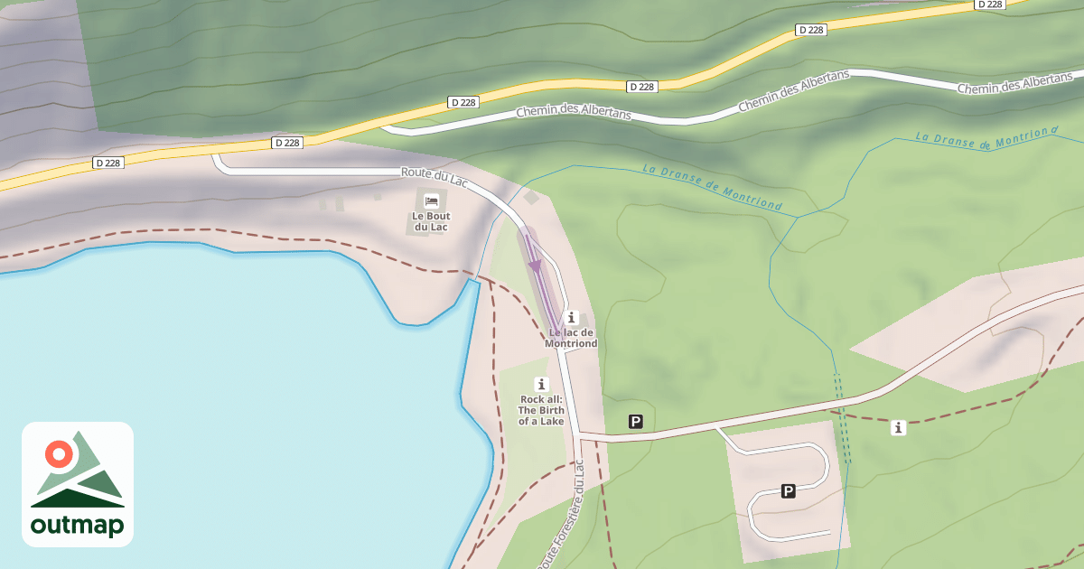 Map of Route Forestière du Lac