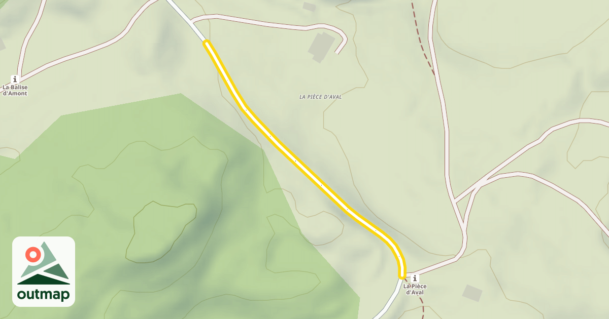 Map of Route Forestière des Forêts Monts