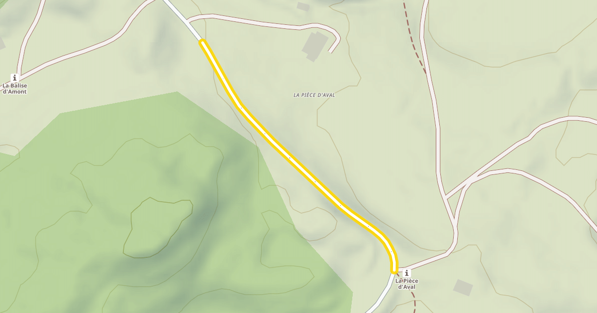 Map preview of Route Forestière des Forêts Monts