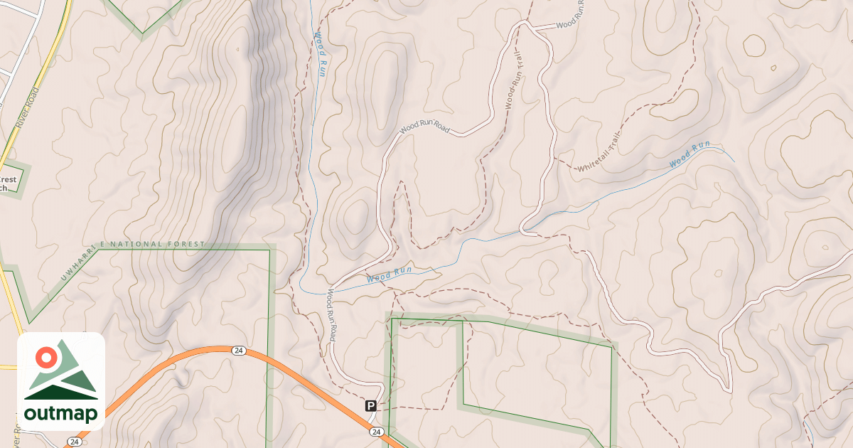 Map of WOODRUN