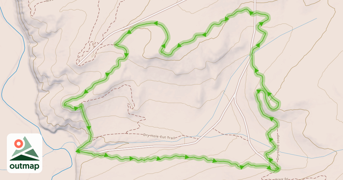 Map of Dry Hole Loop Trail