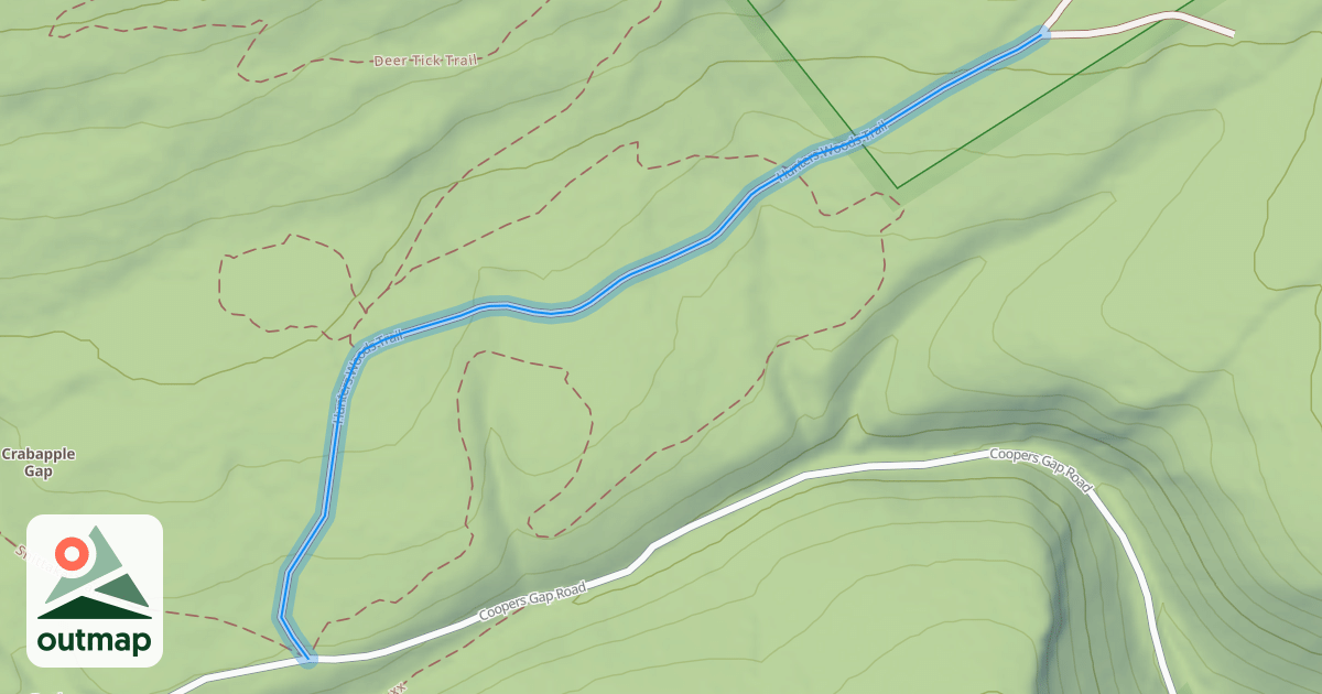 Map of Hunters Woods Trail