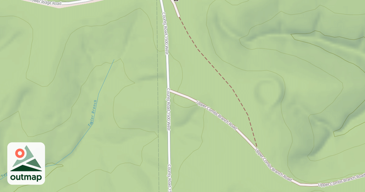 Map of UPPER COMBS BRANCH
