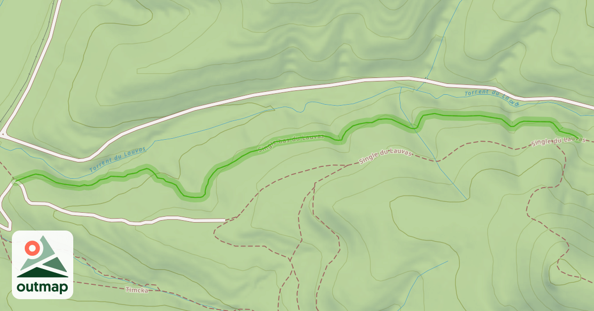 Map of Single bas du Lauvas