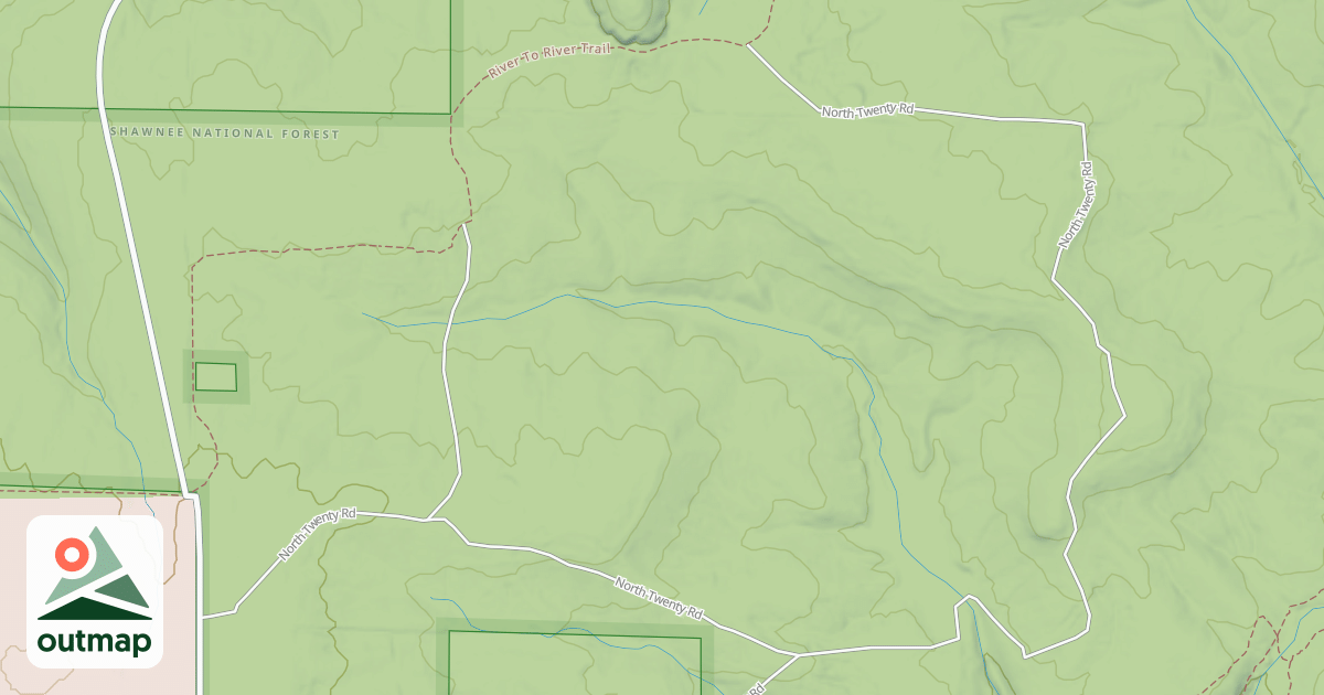 Map of NORTH TWENTY RD