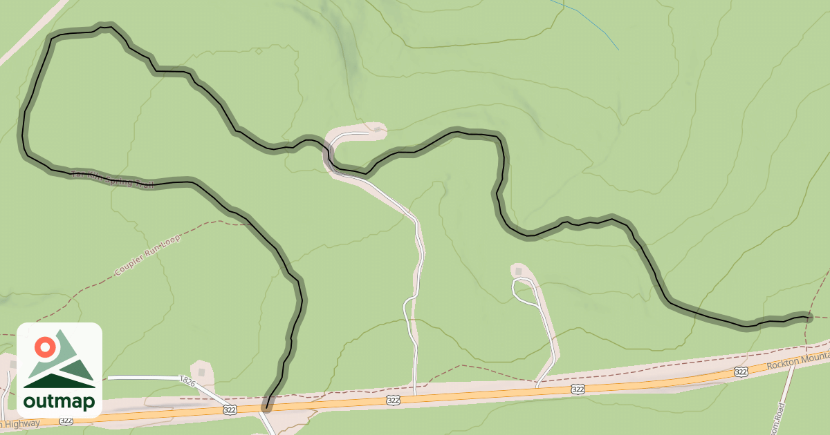 Map of Tar Kiln Spring Trail