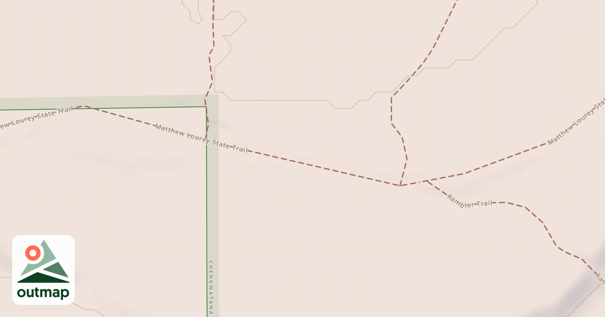 Map of Matthew Lourey State Trail