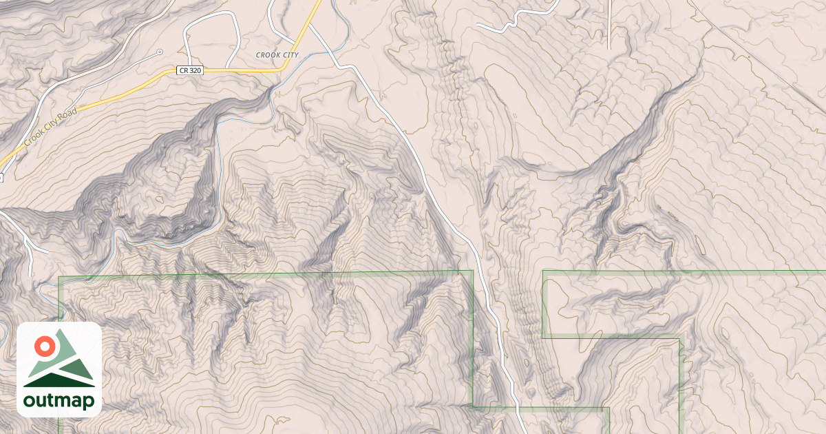 Map of CROOK MOUNTAIN