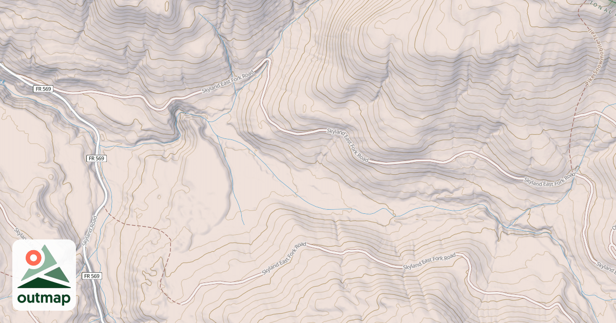 Map of EAST FORK SKYLAND