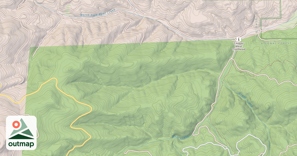 Map of USFS Motor Vehicle Use Map Roads {6AE1EB0A-2B81-4E43-8859-B96DDCF581CF}