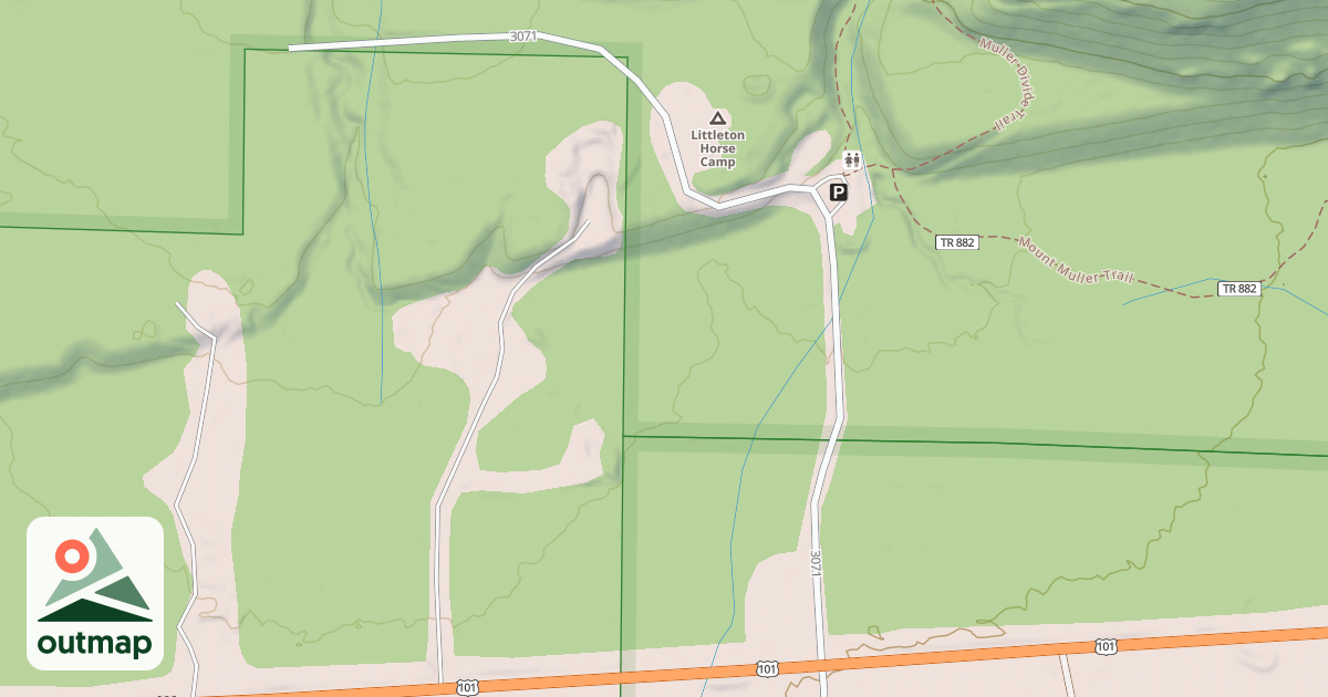 Map of MT MULLER HORSE CAMP