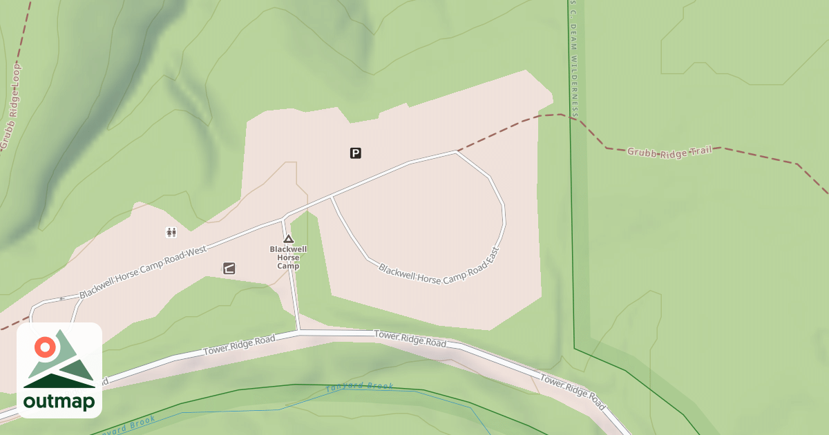 Map of BLACKWELL HORSE CAMP - EAST