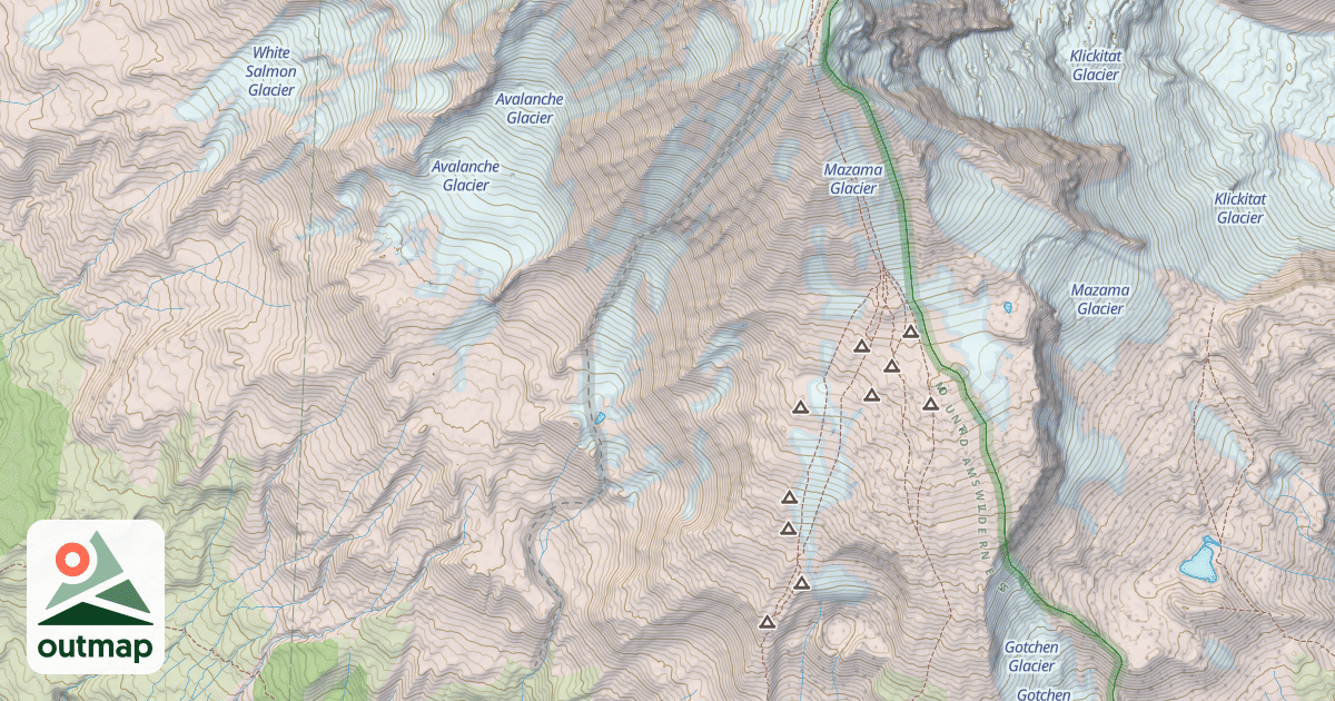 Map of Southwest Chutes