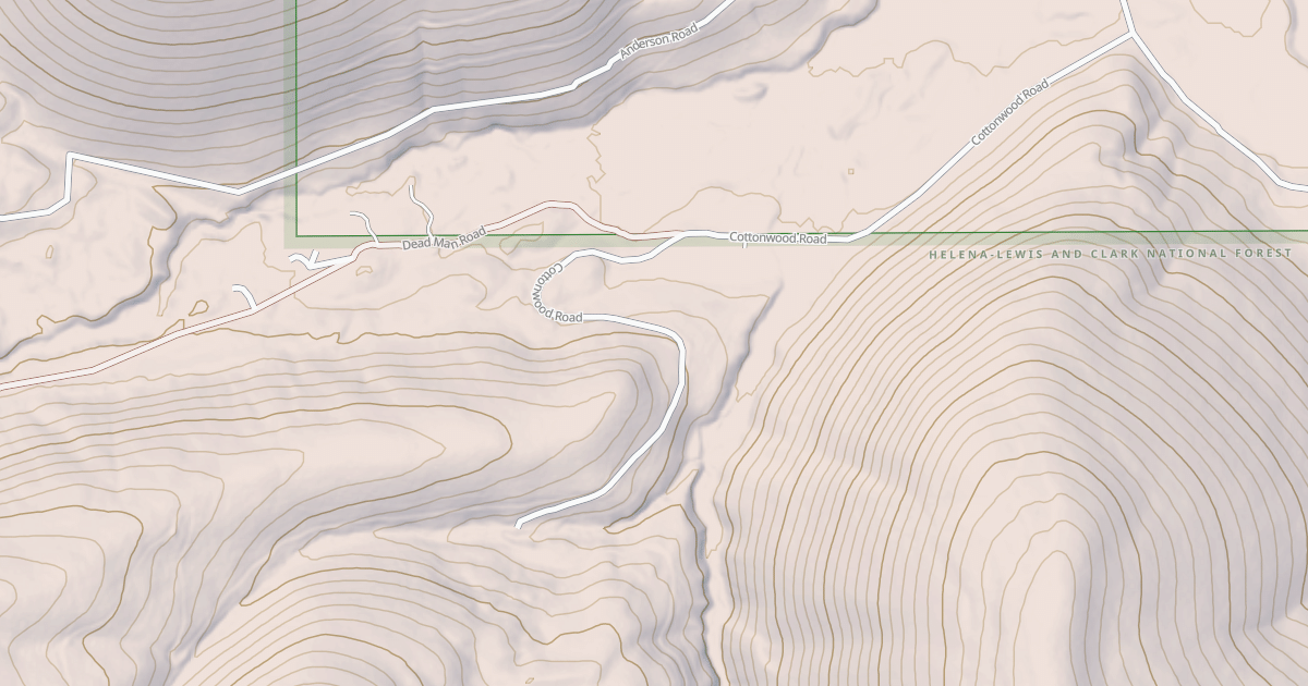 Map preview of COTTONWOOD GULCH