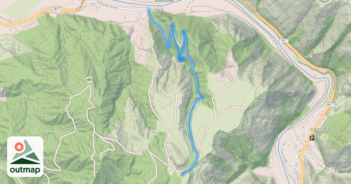 Map of Zig Zag Track
