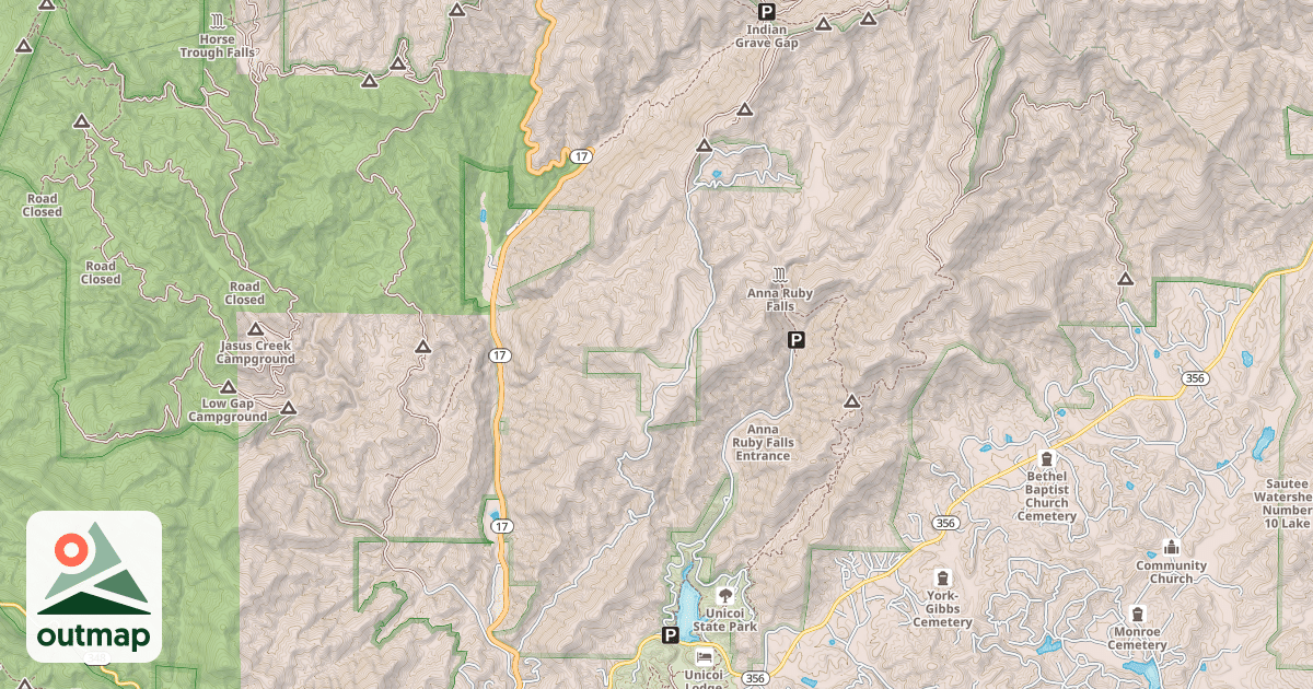 Map of TRAY MOUNTAIN