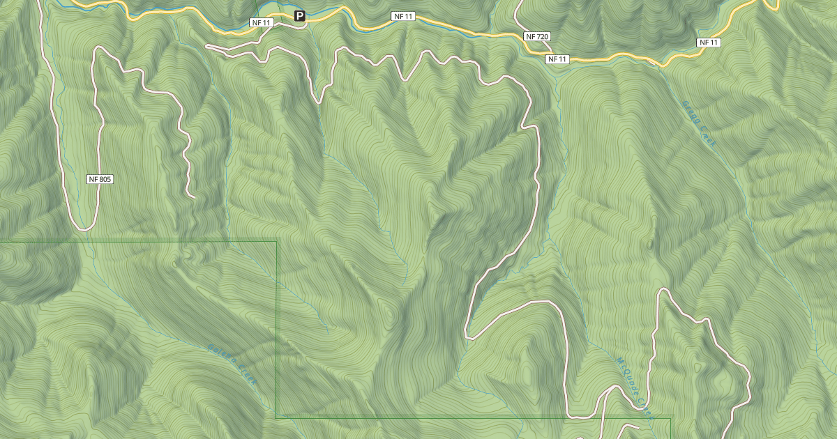 Map preview of MCQUADE CREEK RD