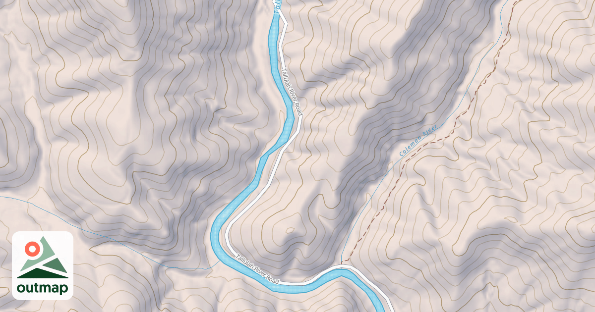 Map of TALLULAH RIVER
