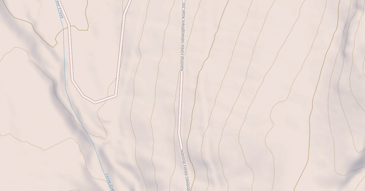 Map preview of LOTZE CREEK RD