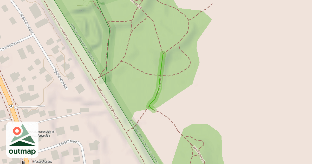 Map of White trail