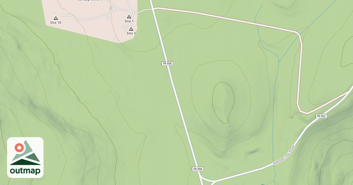 Map of WEBSTER FLAT REROUTE