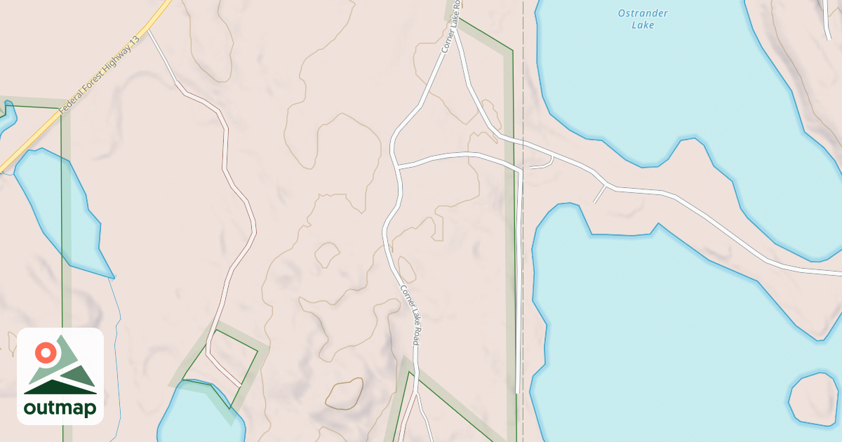 Map of OSTRANDER LAKE