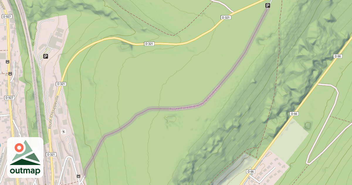 Map of Route Forestière de la Coudrette
