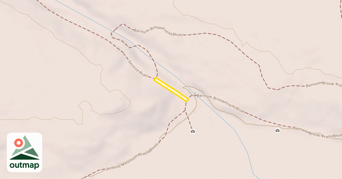 Map of Barnum Brook Trail (Blue)