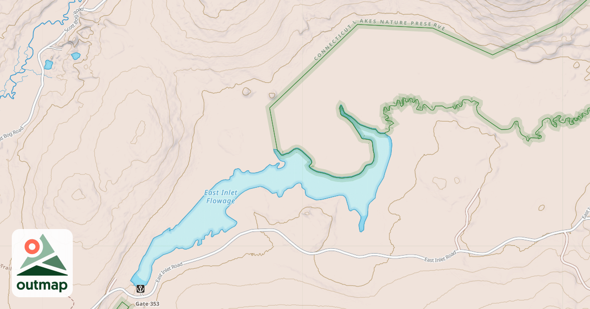Map of East Inlet West Side