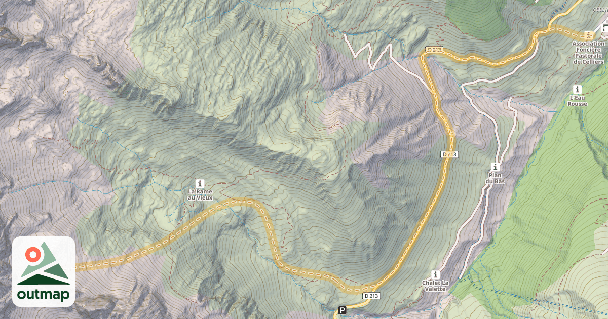 Map of Col Clément — Celliers Dessus