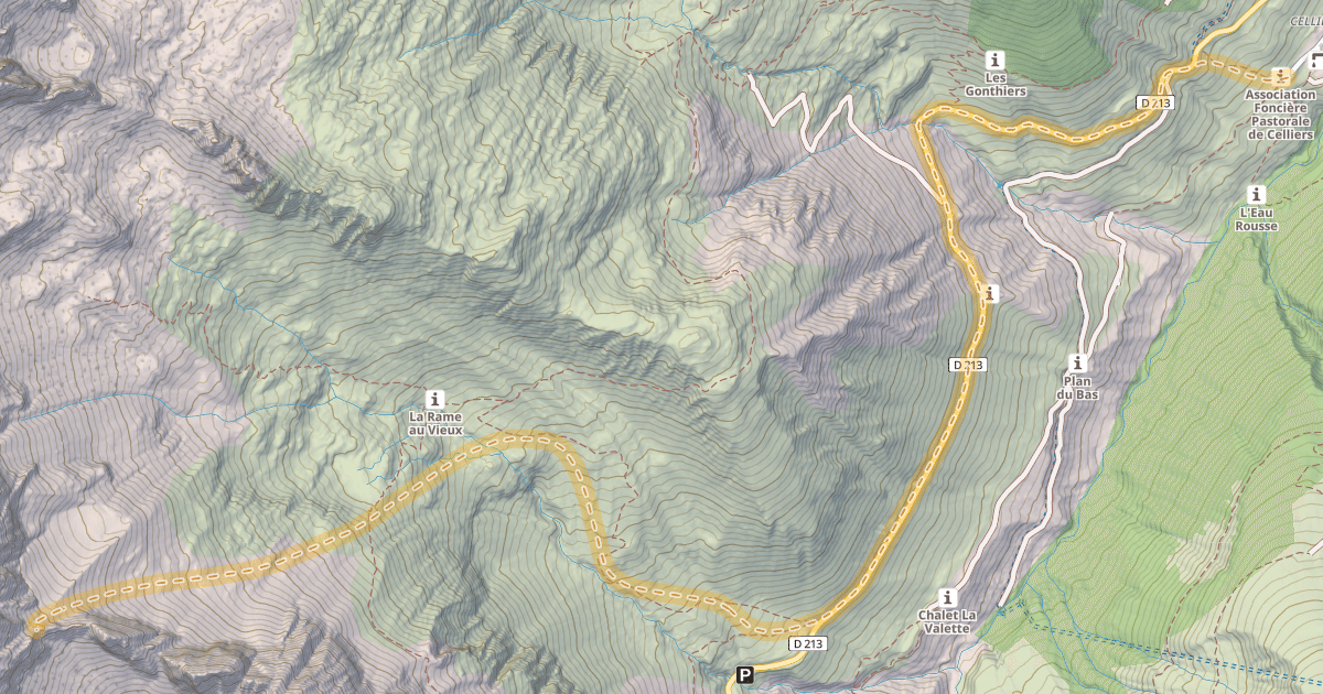 Map preview of Col Clément — Celliers Dessus