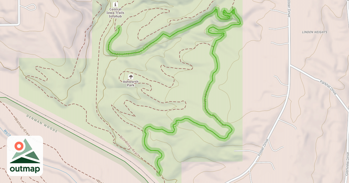 Map of Hillside Mountain Bike Trail