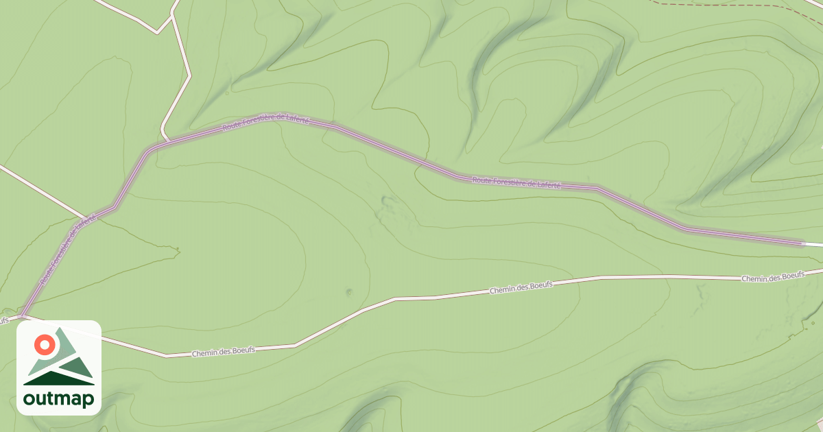 Map of Route Forestière de Laferté