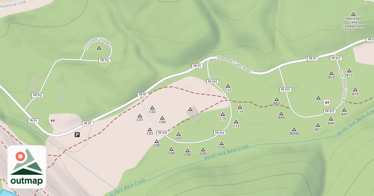 Map of 'B' LOOP