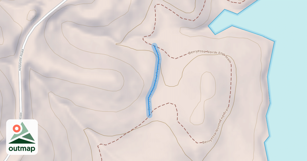 Map of Berryessa North End Trail shortcut