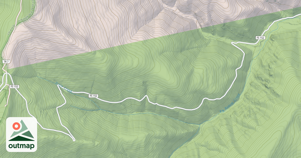 Map of BIG BEAVER CREEK ROAD