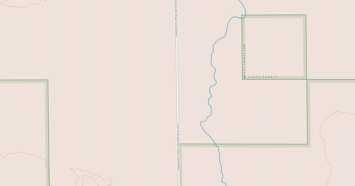 Map preview of Warroad/Roseau Trails
