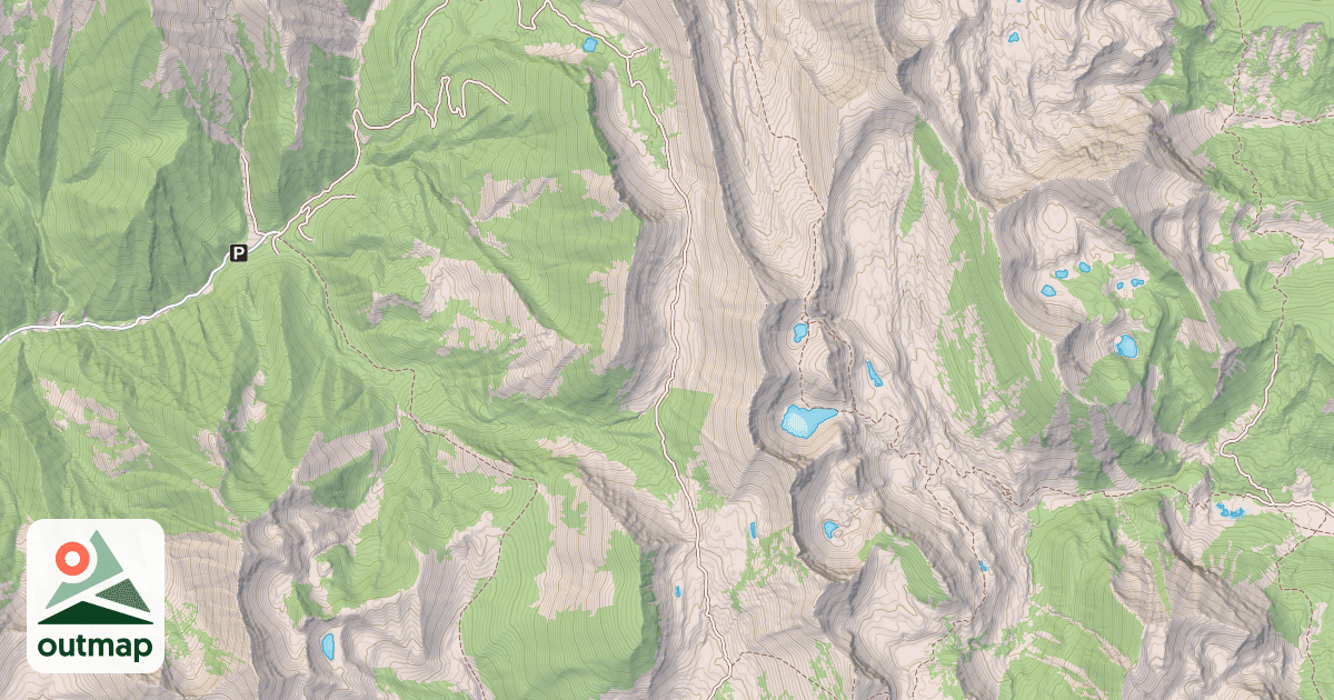 Map of Dry Creek Lake