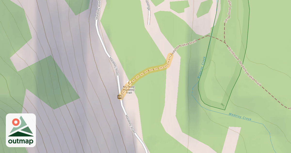 Map of Rainbow / Madeley Lake Trail