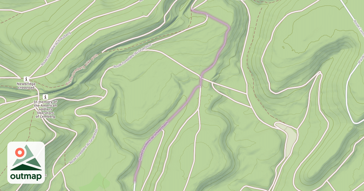 Map of Route Forestière de Schwarzbach